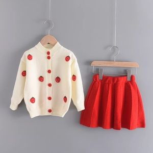 Little Girls' Two Piece Knitted Outfit 5-6